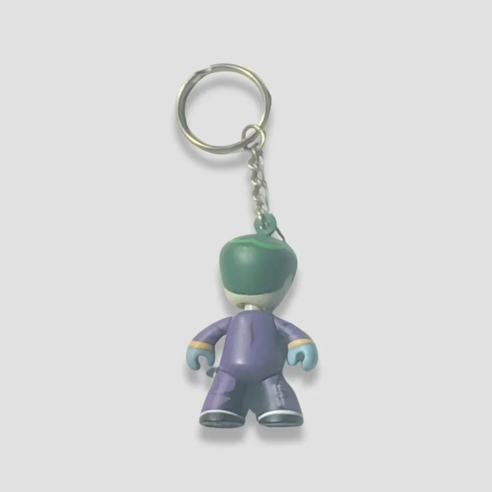 NWOT DC Universe Mini Mez Joker Key Chain The Classic Joker Cartoon Purple/Green